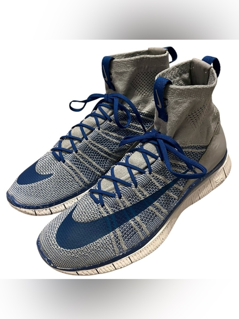 Nike Free Flyknit Mercurial 5.0 Mens 10 Wolf Frey Game Royal Colorway 805554-003